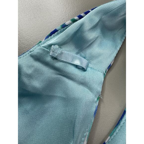 Lilly Pulitzer Donna Romper Dress Sz 2 Feel The Beat Engineered Pink Blue Preppy - Picture 15 of 16